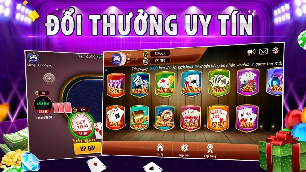 Top các game bài đổi thưởng úy tín